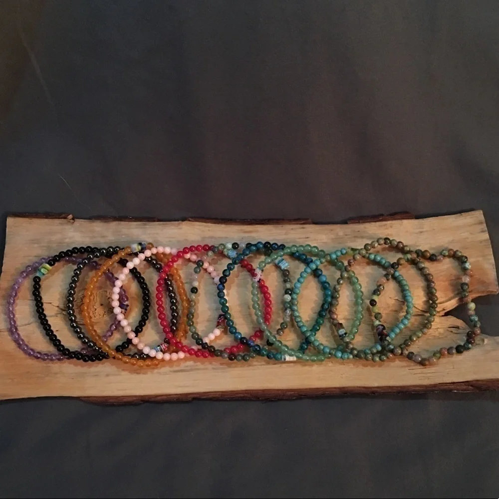 ❇️💚fancy jasper semiprecious mini bracelet